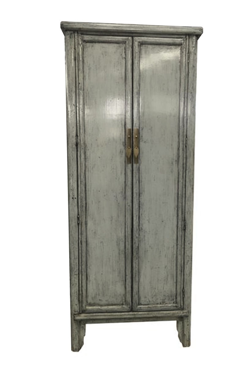Grauer Schrank aus Ulmenholz 220 cm