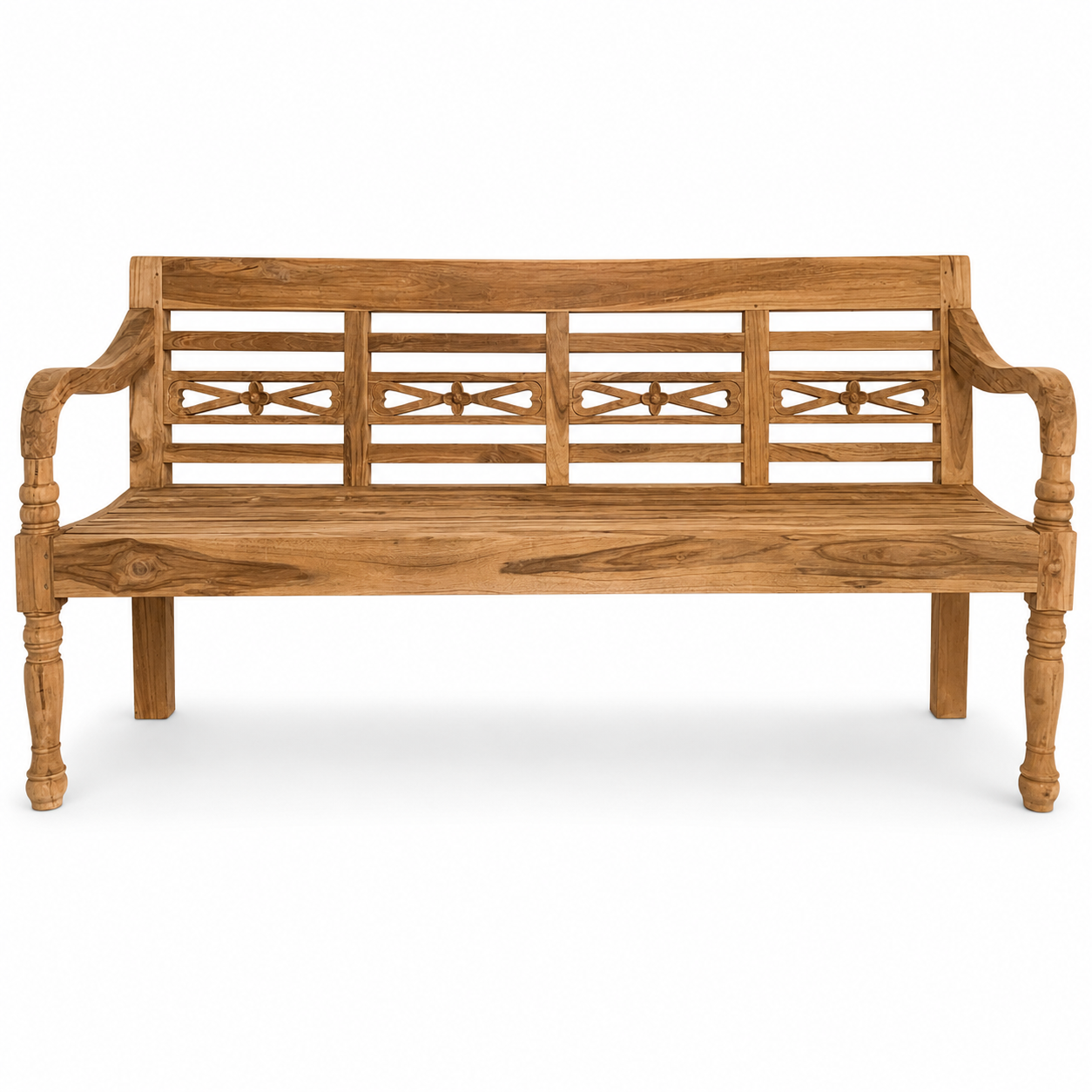 Teak Bank Premium 190 cm – Gartenbank aus recyceltem Teakholz massiv