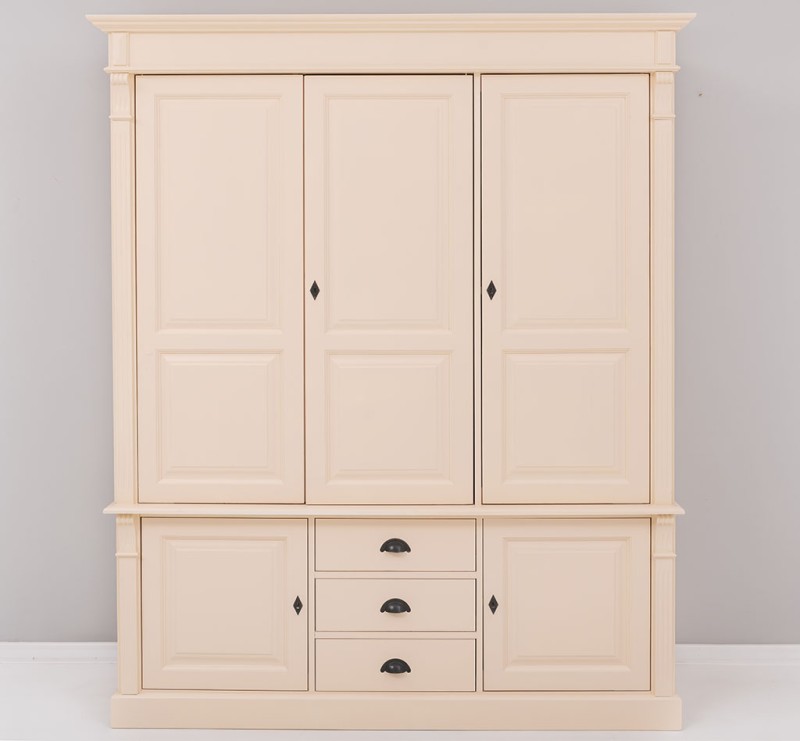 Landhaus Kleiderschrank - Massivholz Schrank mit Innenausbau