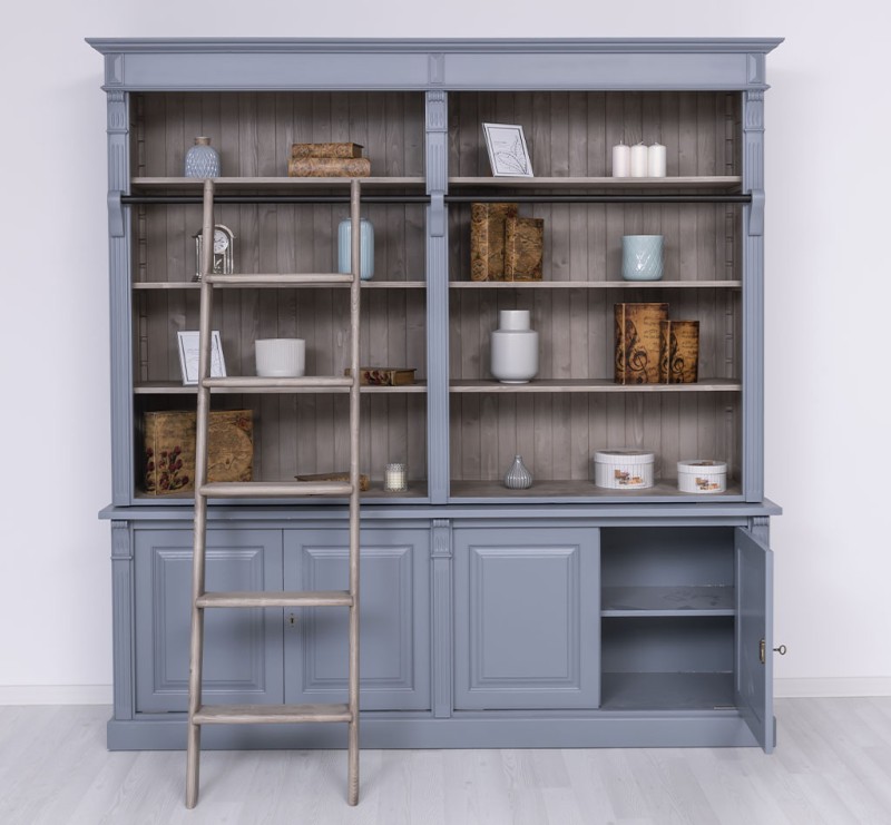 Bücherschrank im Landhaus Stil - Massivholz Regal  - Bücherwand Bücherregal