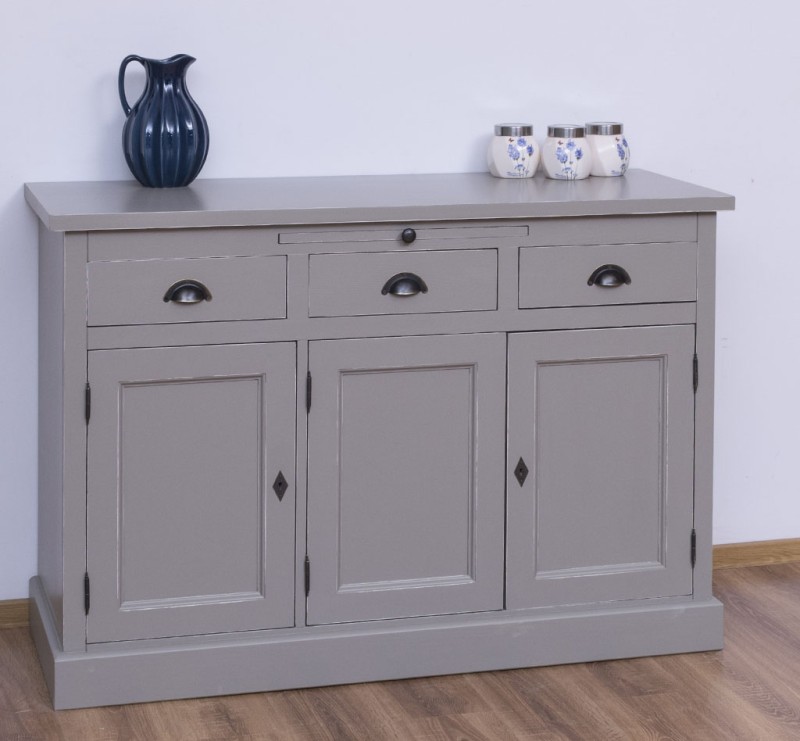 Landhaus Sideboard mit ausziehbaren Ablageflächen - Massive Kommode