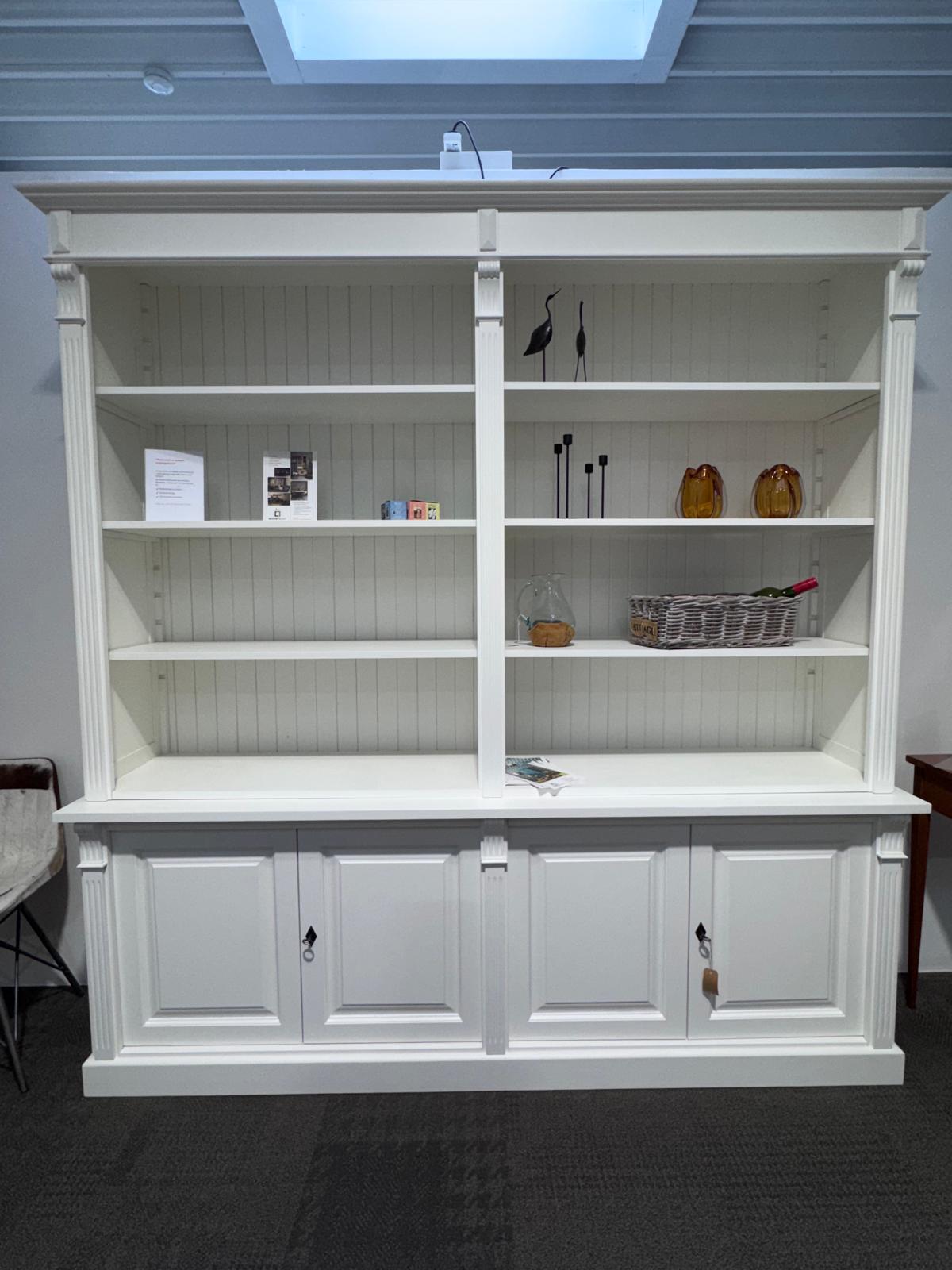 Bücherschrank im Landhaus Stil - Massivholz Regal 225cm