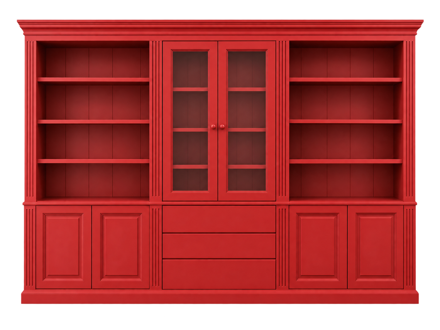 Bücherregal Hamburg 320 cm mit Glastüren