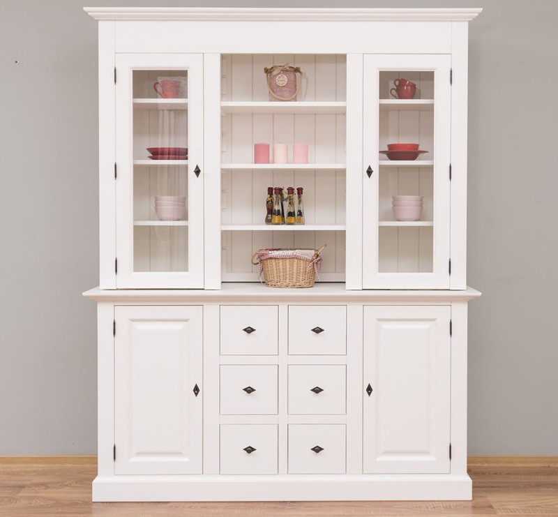 Wohnzimmer Buffet 170 cm breit mit 6 Schubladen und 4 Türen - Landhaus Vitrine