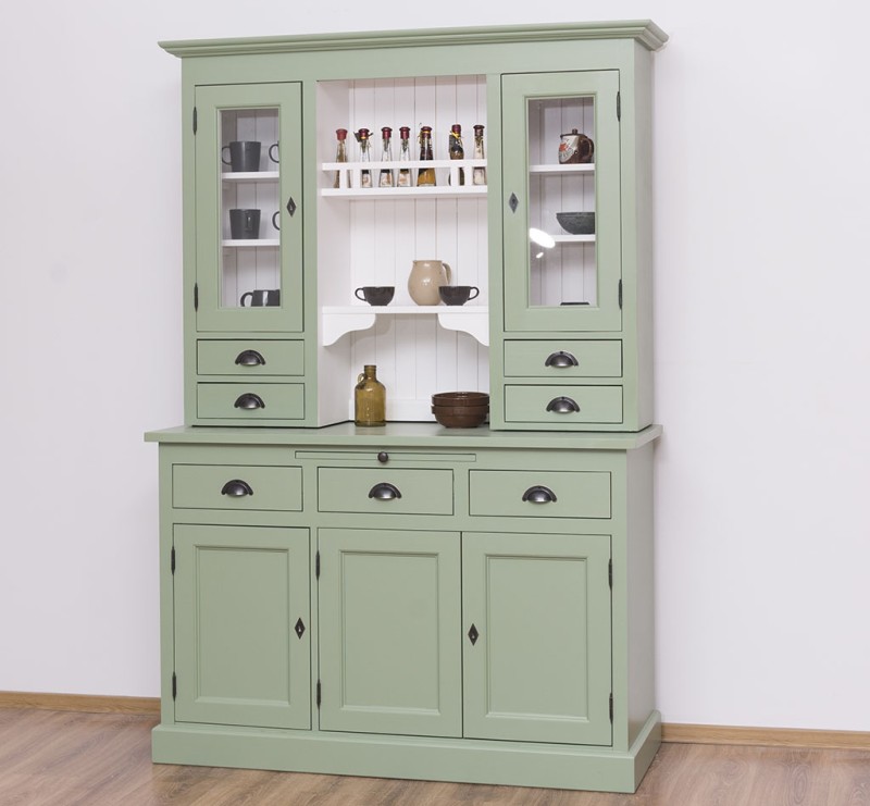 Landhaus Küchenschrank im alten Landhausstil aus Massivholz Küchen Schrank 134 cm