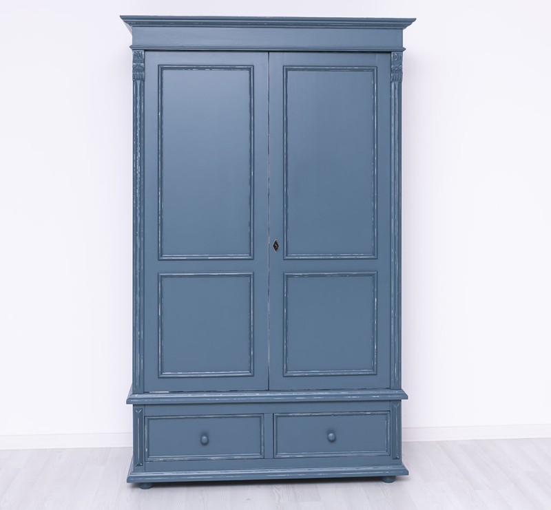 Kleiderschrank Massivholz weiß  - verschiedene Farben wählbar - Landhaus Schrank