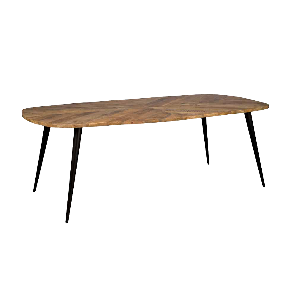 Giovanni Esstisch 180-240 cm Mango Holz Metallbeine