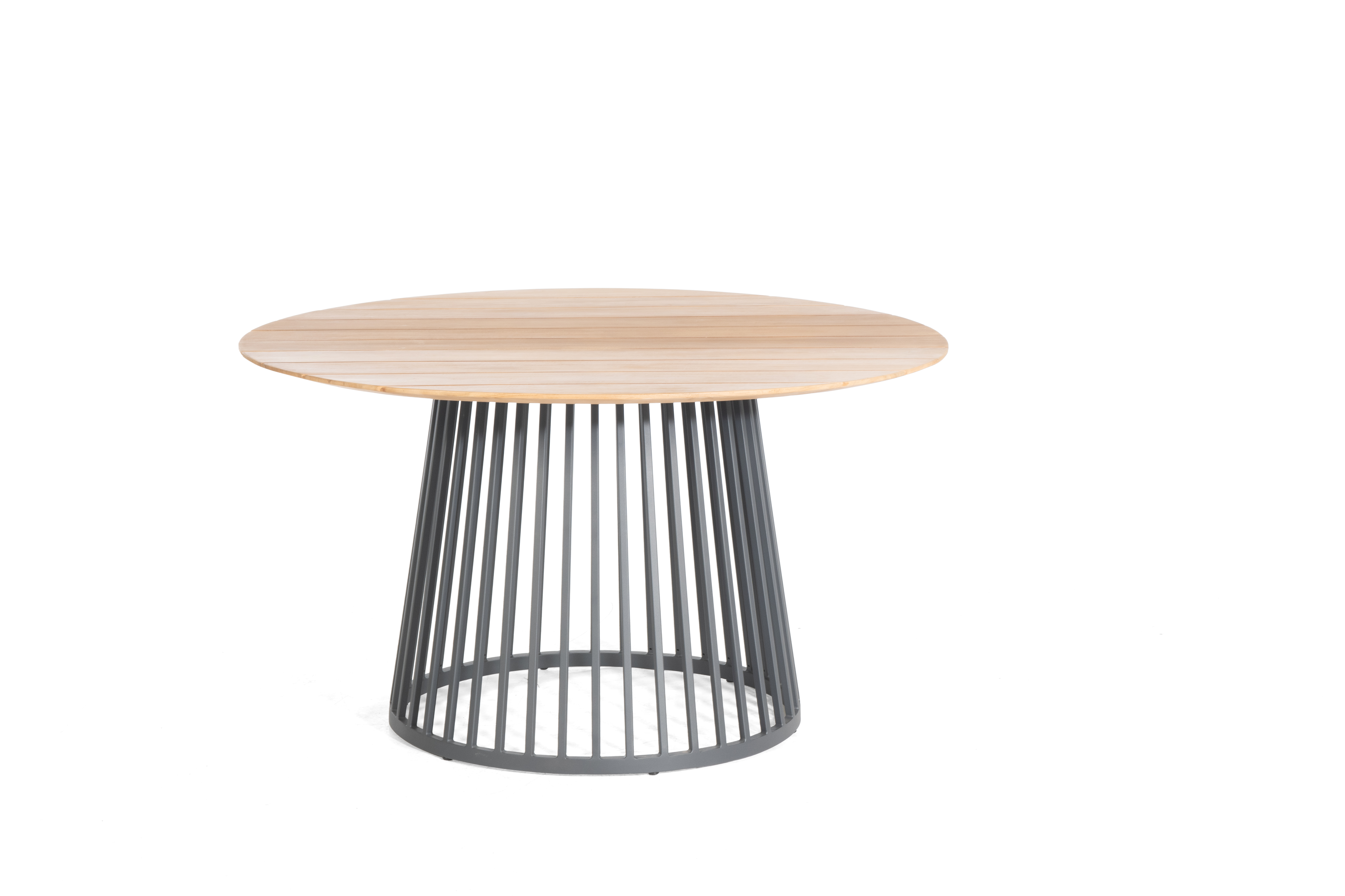 PREMIUM Royal Rundtisch aus Alu - Teak – Ø 134 cm