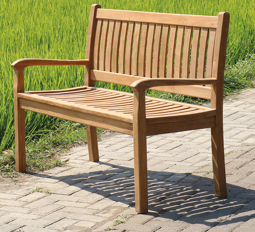 Gartenbank Beaufort Teakholz - verschiedene Maße - Bank Sitzbank Massivholz Premium Teak Gartenmöbel
