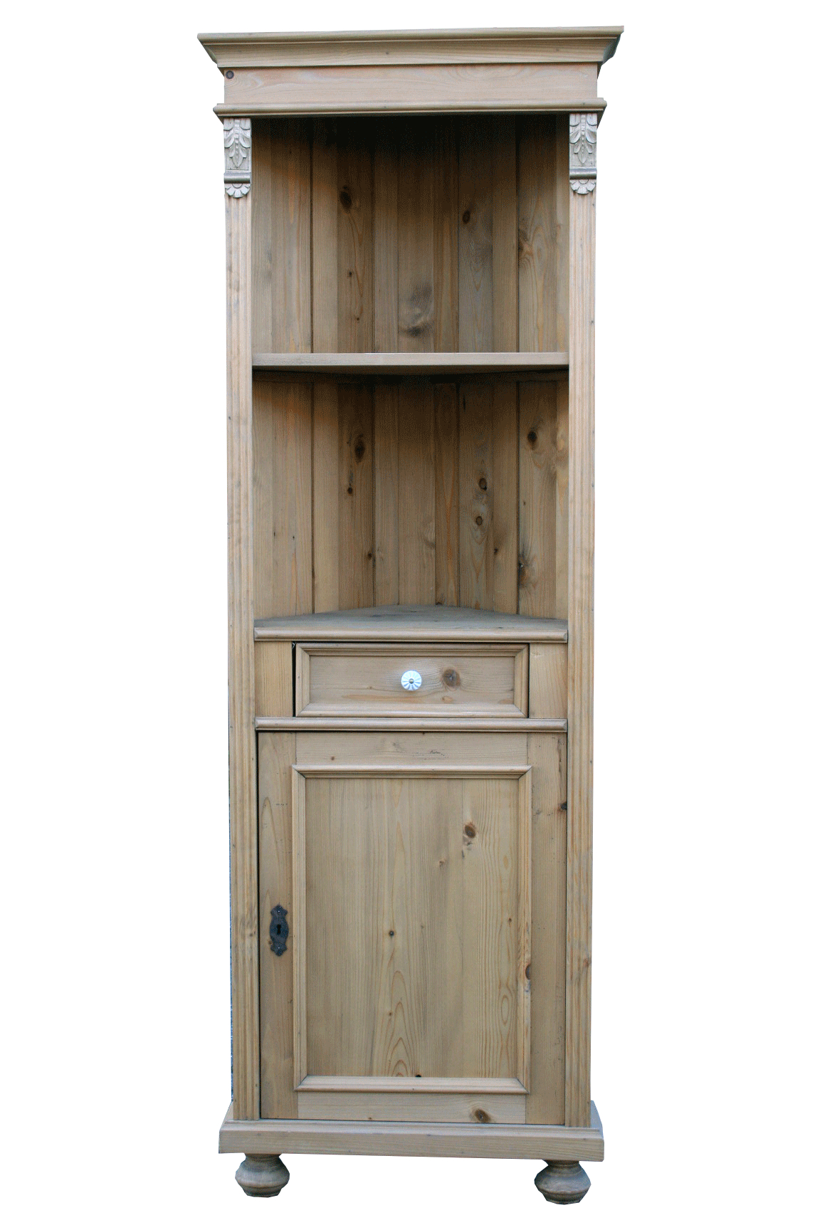 Weichholz Schrank - Eckschrank im Jugendstil