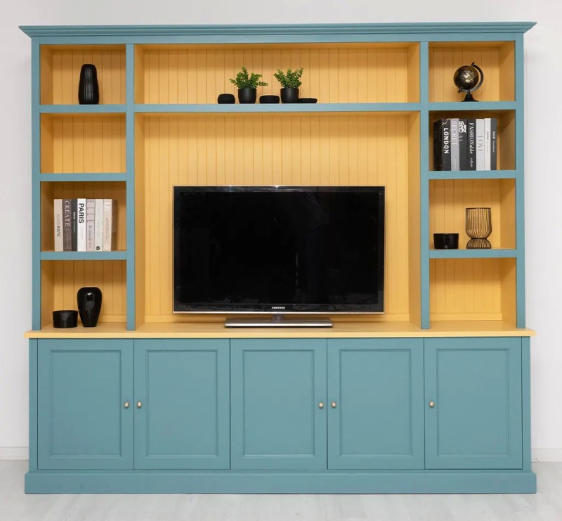 Wohnwand Wohnregal mit TV Fläche 254 cm Breit