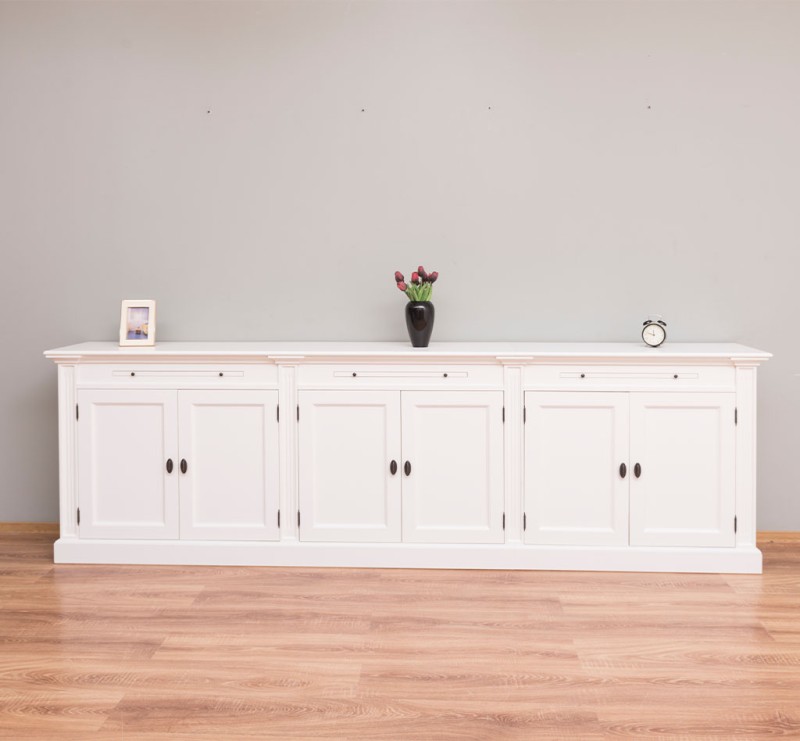 Sideboard 300 cm im Landhaus Stil - Massivholz Kommode