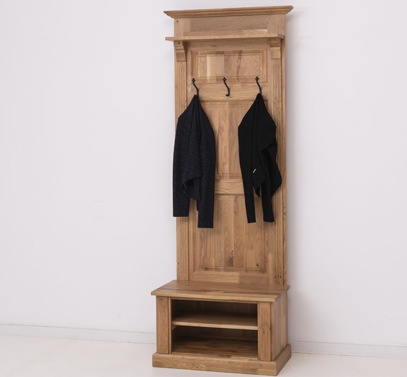 Garderobe Eiche mit Kleiderhacken