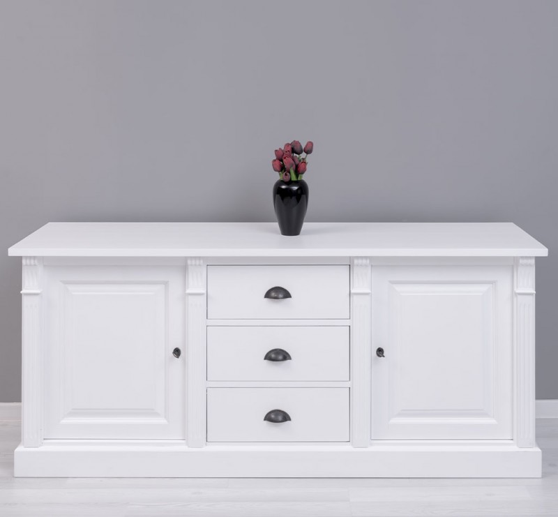 Massives Sideboard mit 3 Schubladen und 2 Türen - Landhaus Anrichte