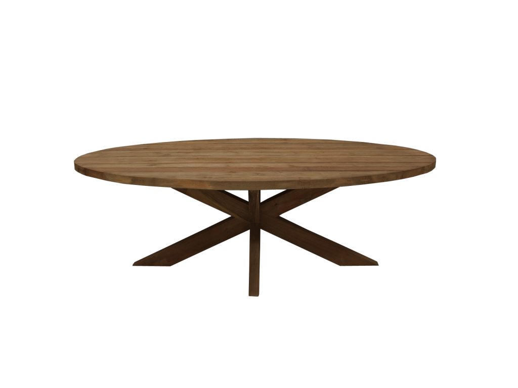 Ovaler Gartentisch Teak - verschiedene Varianten Outdoor Tisch Massivholz