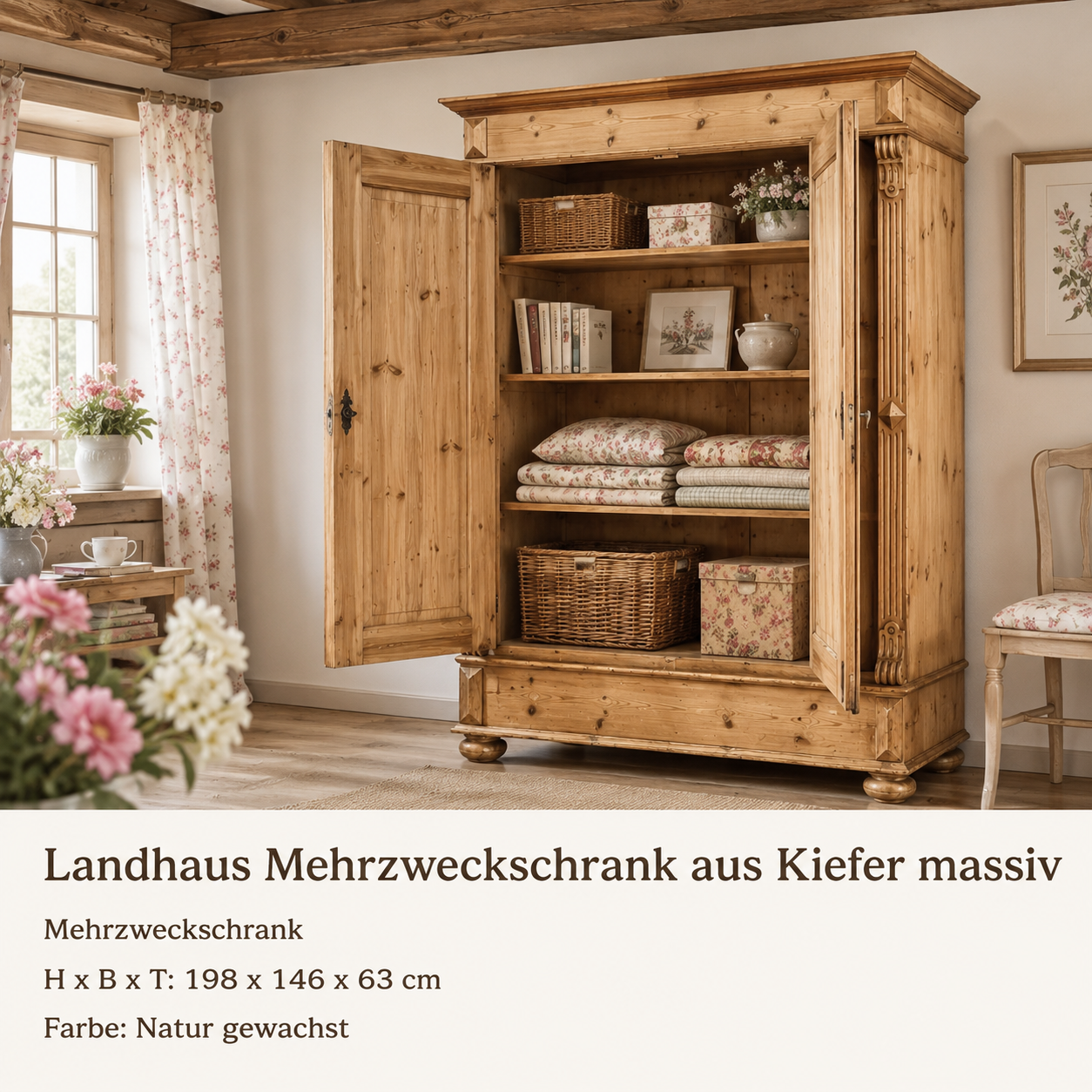 Gründerzeit Dielenschrank – Antik -aufgearbeitet- Mehrzweckschrank