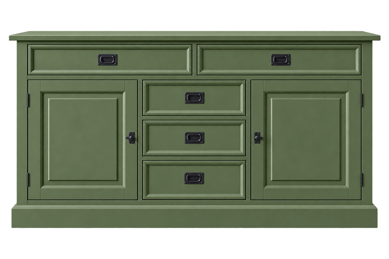 Sideboard Neuss grassgrün 180 cm mit Schiebetüren im Landhaus Stil Kopie