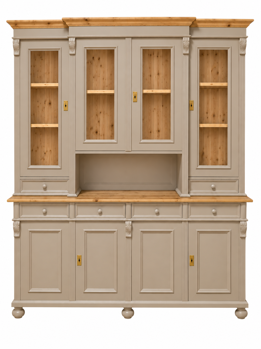 Premium Buffetschrank Landhaus Massivholz mit Türen und Schubladen