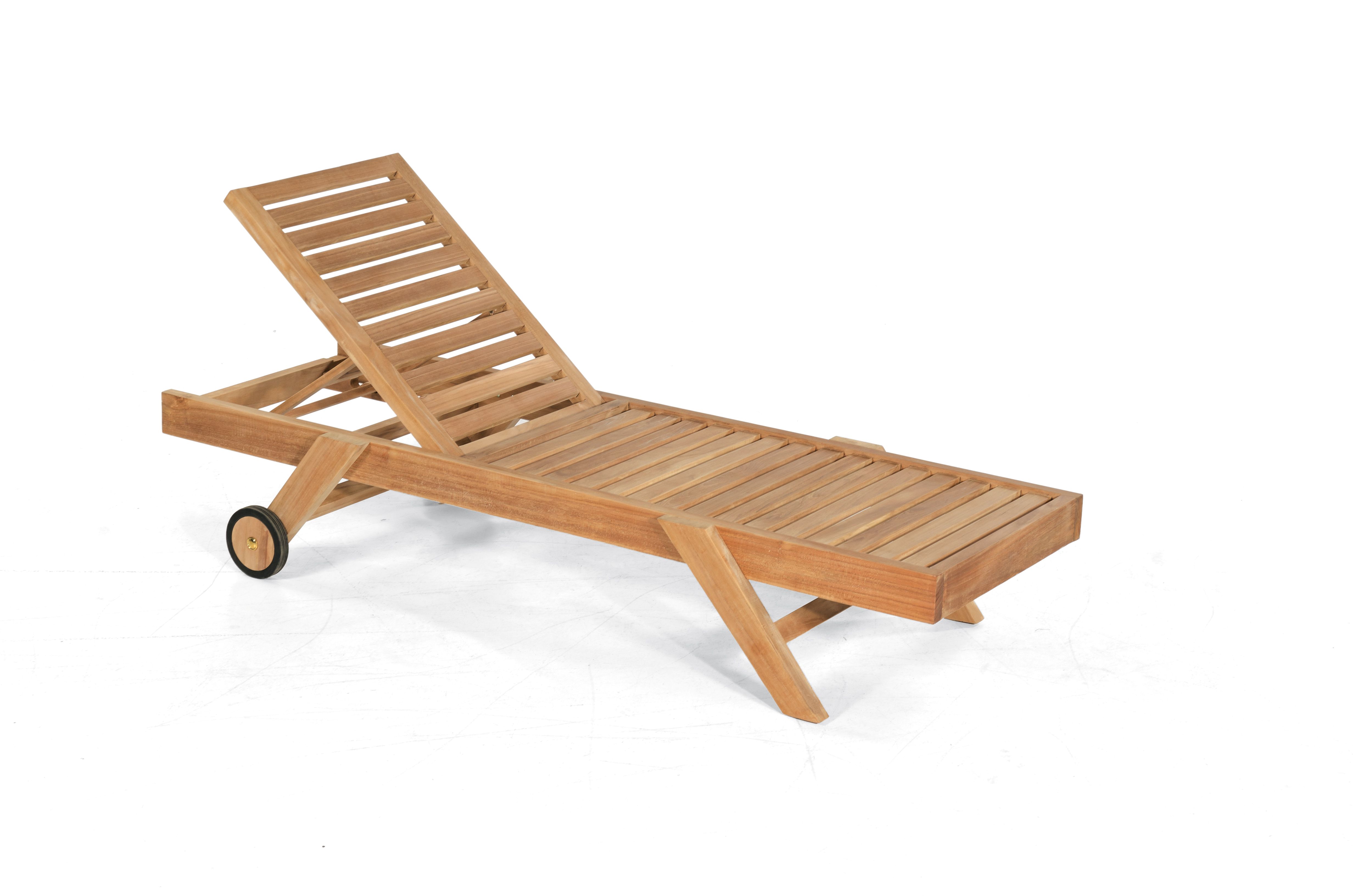 Liege „COLUMBUS“ Teakholz Natur 200x72 cm