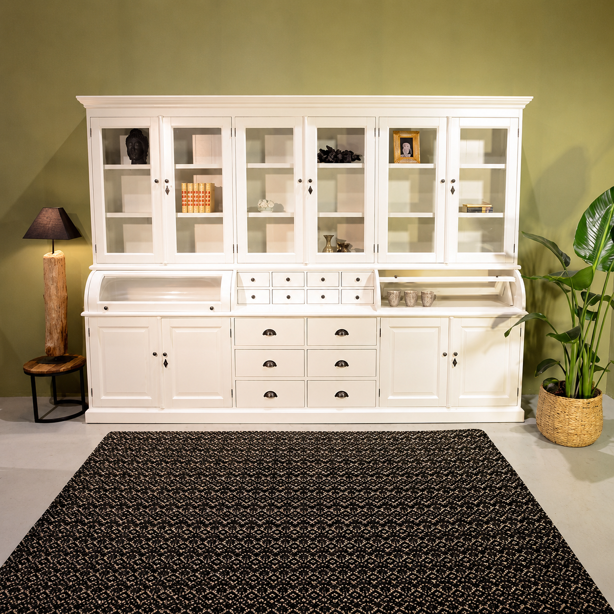 Buffet Schrank Berlin weiß 300 cm - Landhaus Möbel - mehrteilig