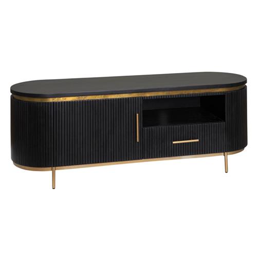 Rivello TV Schrank schwarz Schrank 150 cm Fernseh - Schrank