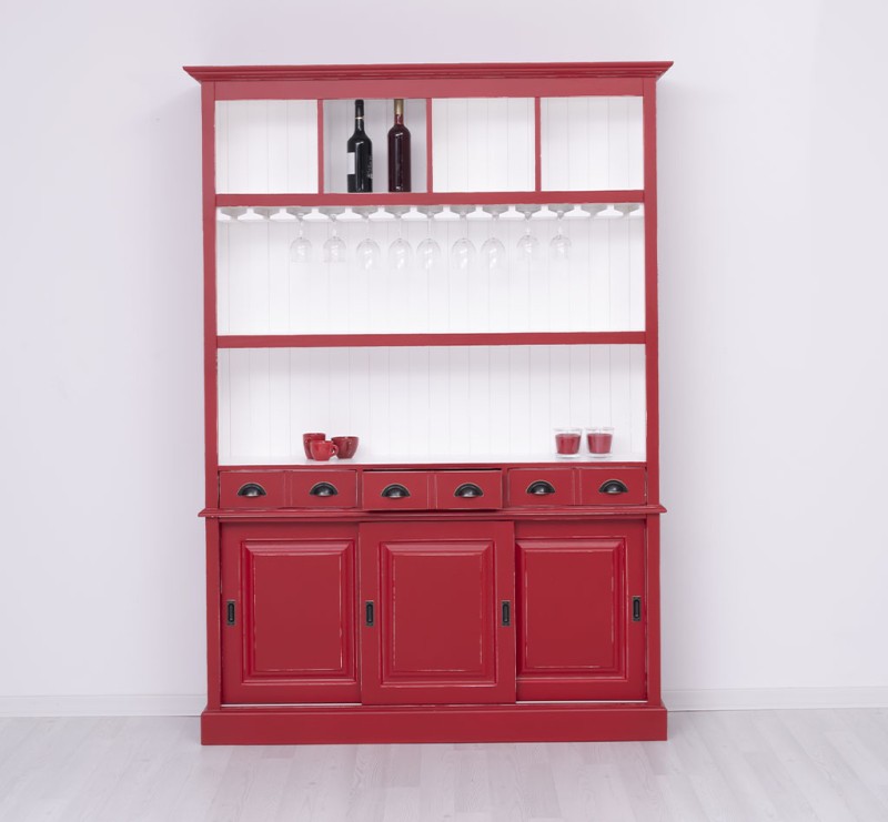 Barschrank Massivholz - 151 cm Breit - Landhaus Schrank