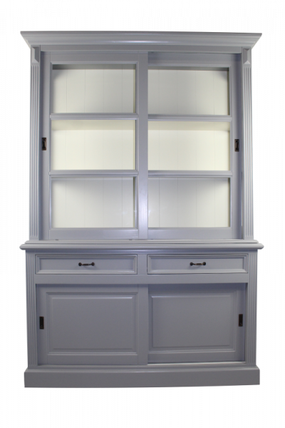 Vitrinen Schrank Vincenza 150 cm Landhaus  - verschiedene Farben