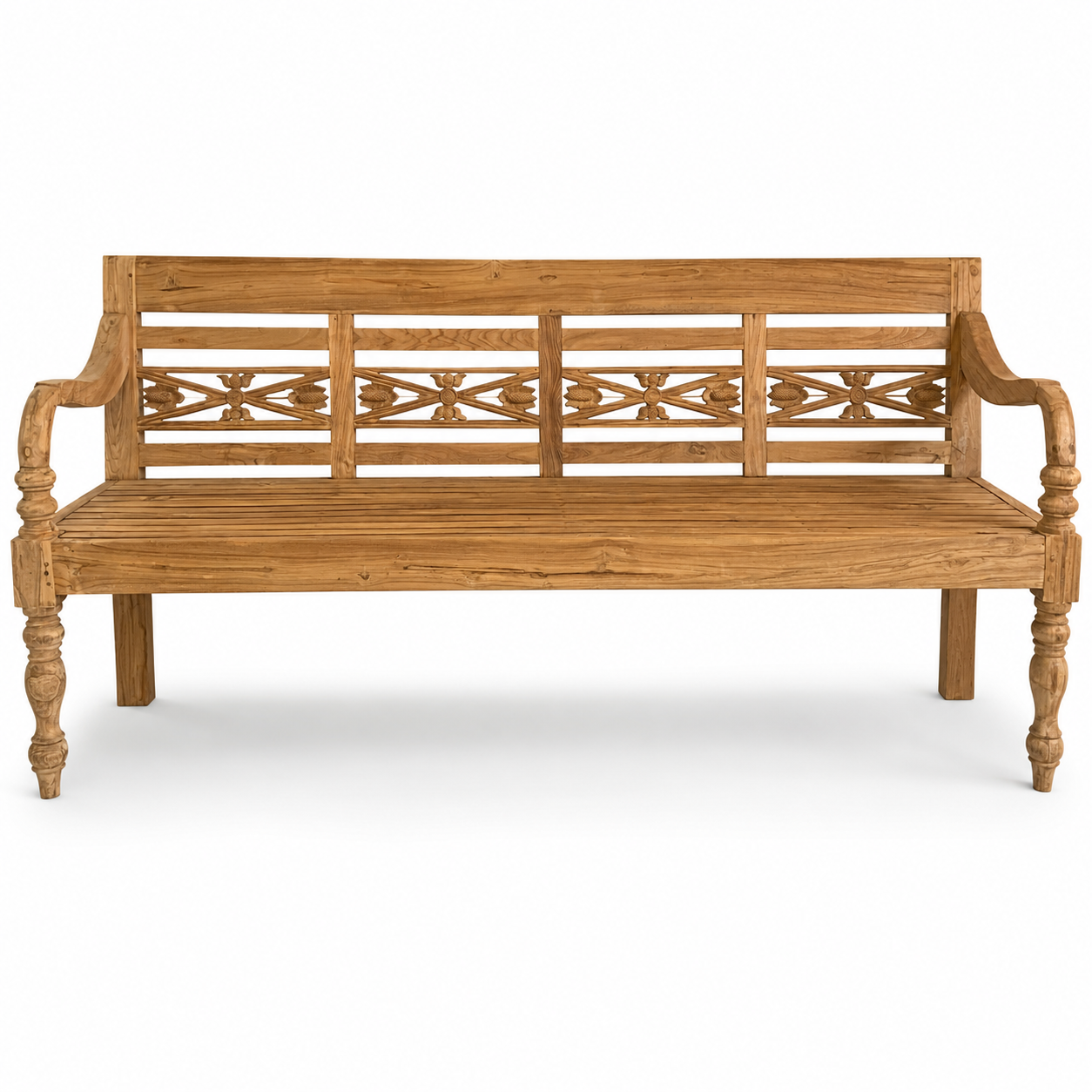 Teak Bank Premium 190 cm – massive Gartenbank aus recyceltem Teakholz