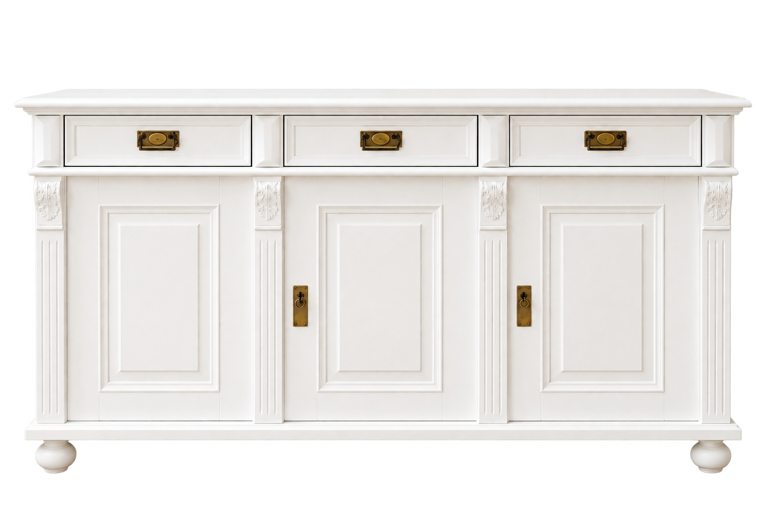 Premium Landhaus Sideboard – 3 Schubladen & 3 Türen, Weichholz Handarbeit nach alten Vorlagen