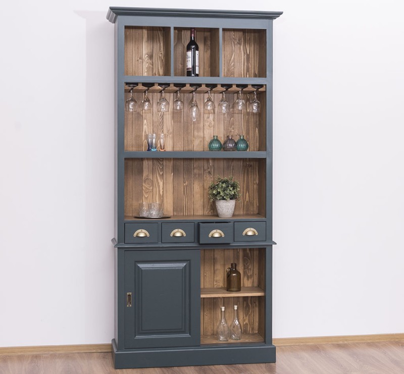 Barschrank aus massiven Kiefernholz - 103 cm Breit - Landhaus Schrank