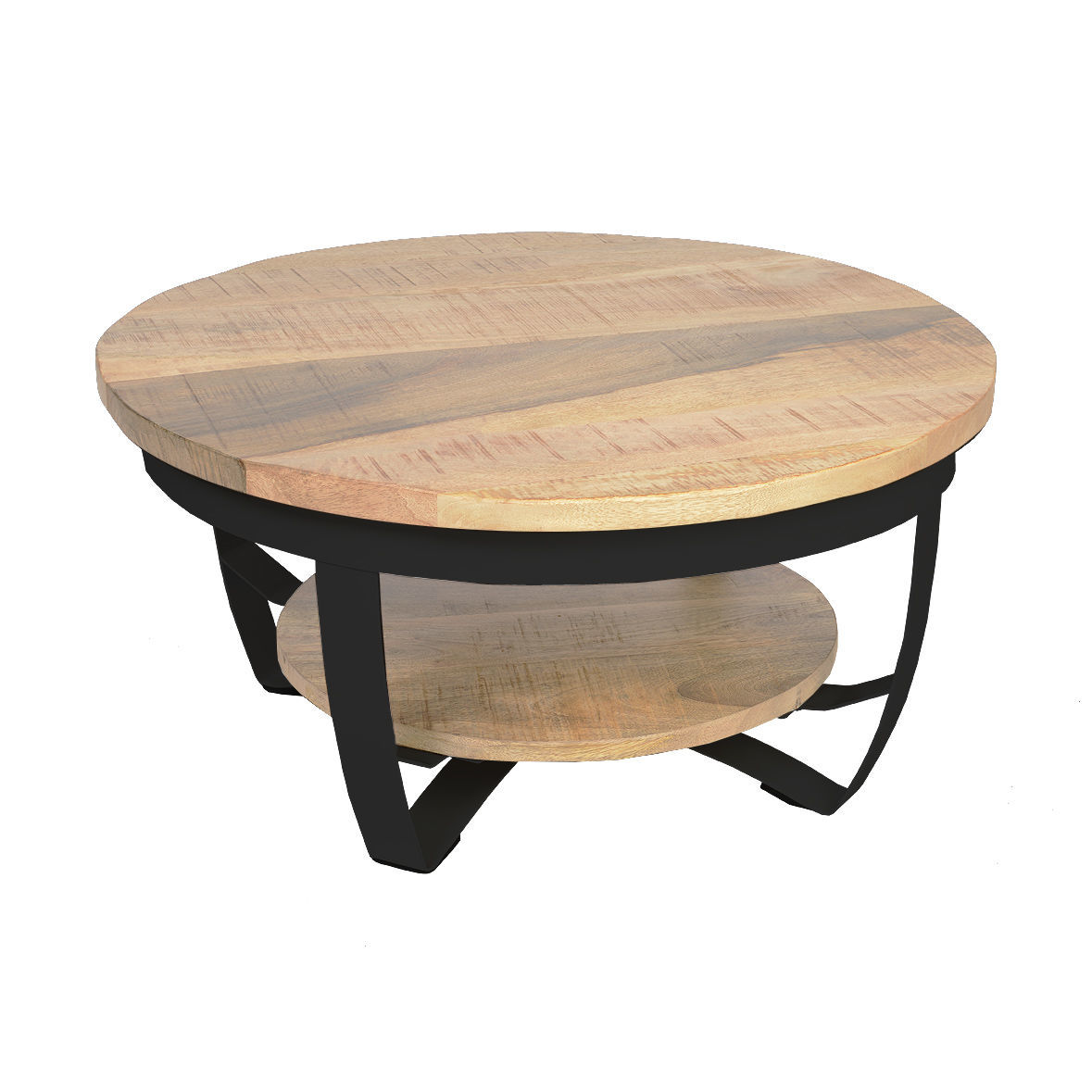 Lubock Couchtisch in zwei Farben erhältlich Mangholz  70 cm Beistelltisch