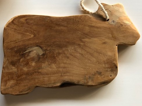 Frühstückbrettchen Teakholz Tiermotive