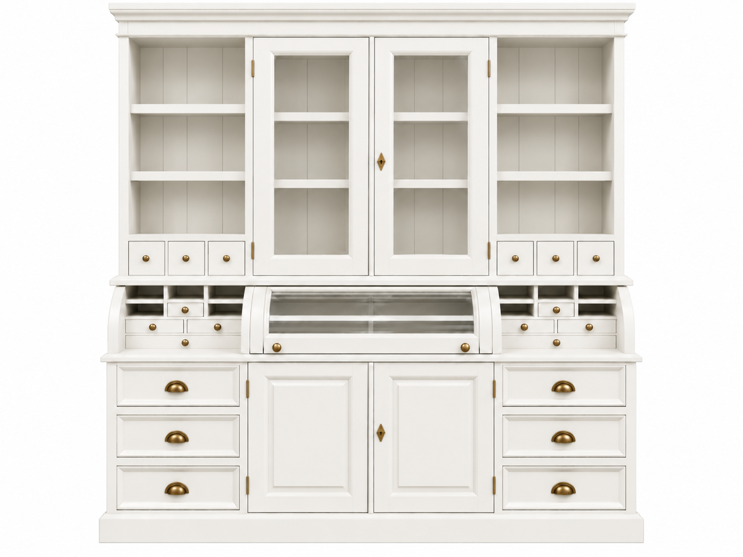 Landhaus Buffet Schrank Malta Ladenschrank weiss 200 cm