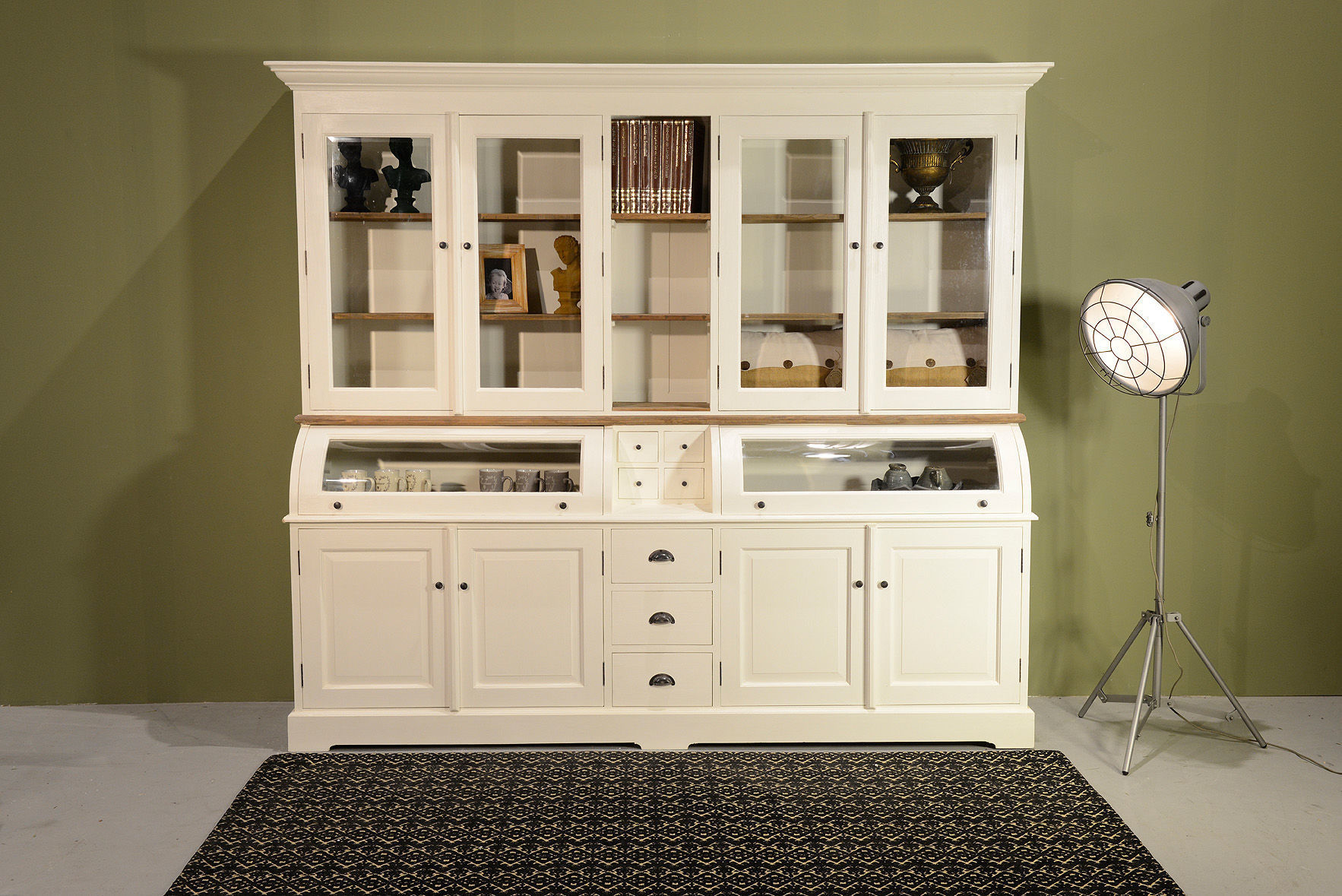 Buffet Schrank Berlin 250 cm weiß/eiche - Landhaus Möbel