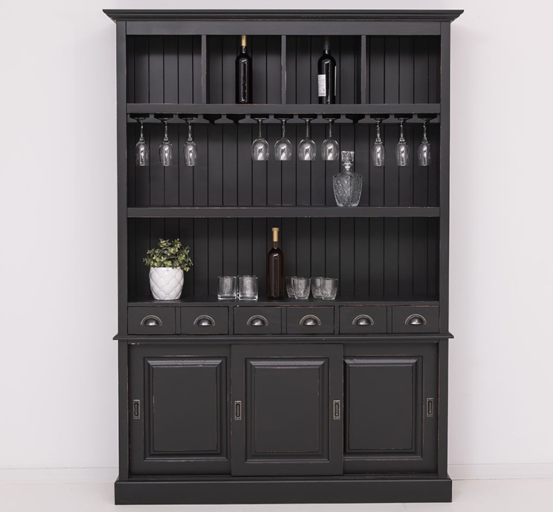 Barschrank Massivholz - 151 cm Breit - Landhaus Schrank