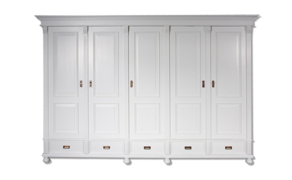 Großer Premium Landhaus Kleiderschrank 5 Türig Massivholz zerlegbar