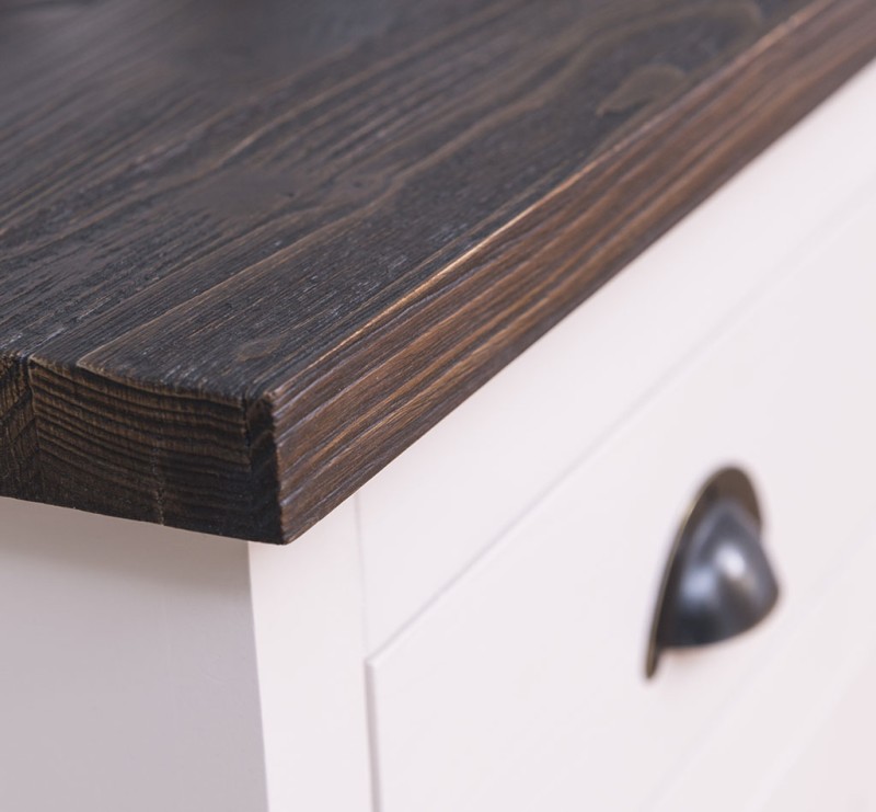Landhaus Sideboard mit ausziehbaren Ablageflächen - Massive Kommode