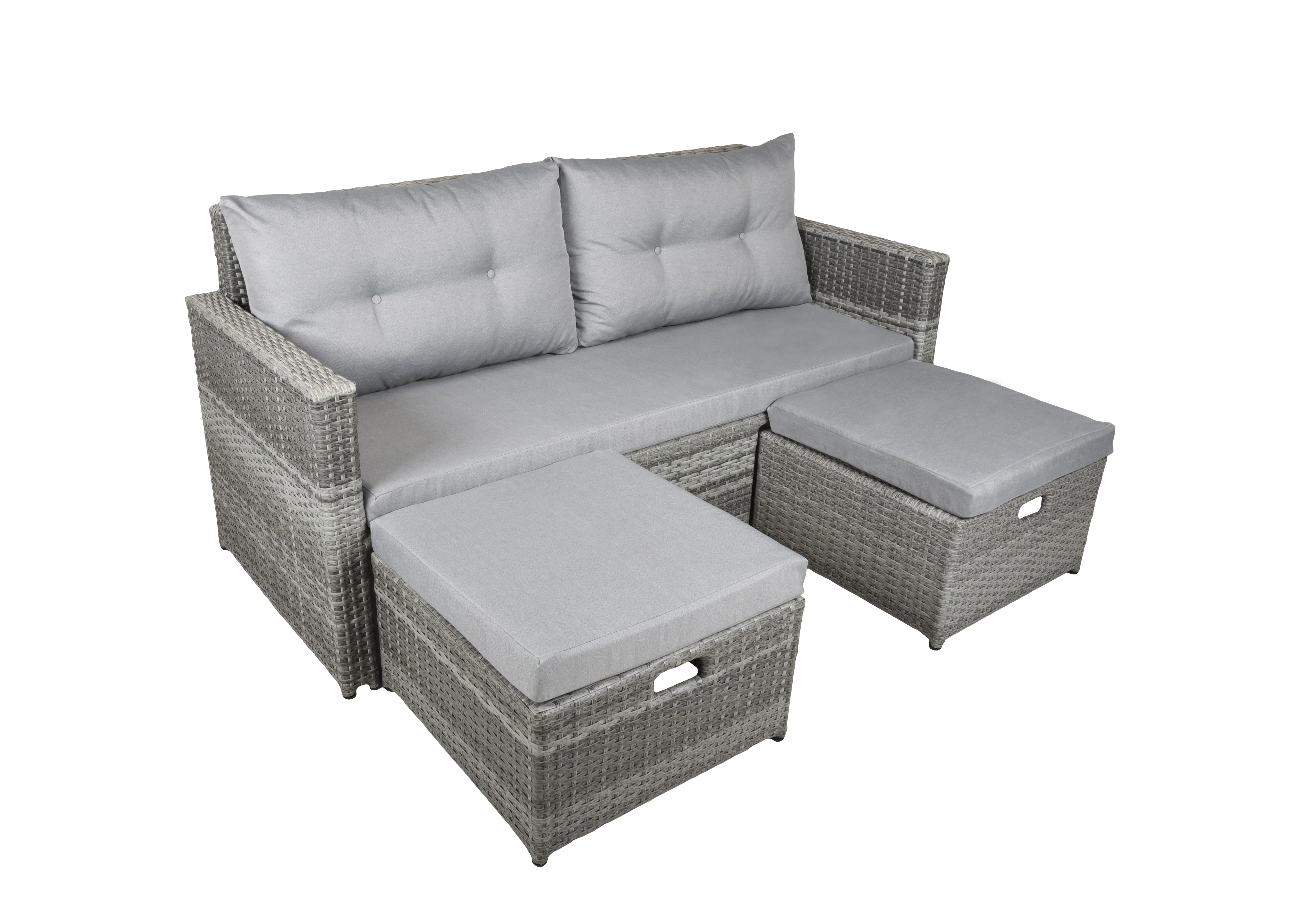 Lounge Sofa Malta 3-teilig. Garten, Balkon, Terrasse