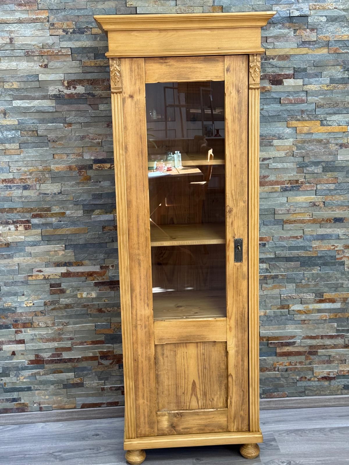 Landhaus Vitrine Massivholz mit Glas