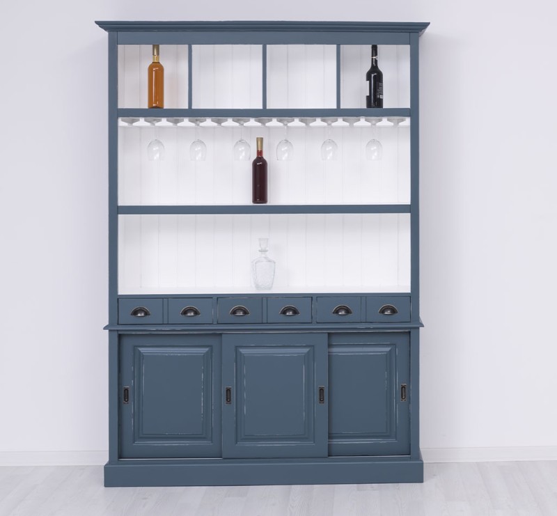 Barschrank Massivholz - 151 cm Breit - Landhaus Schrank