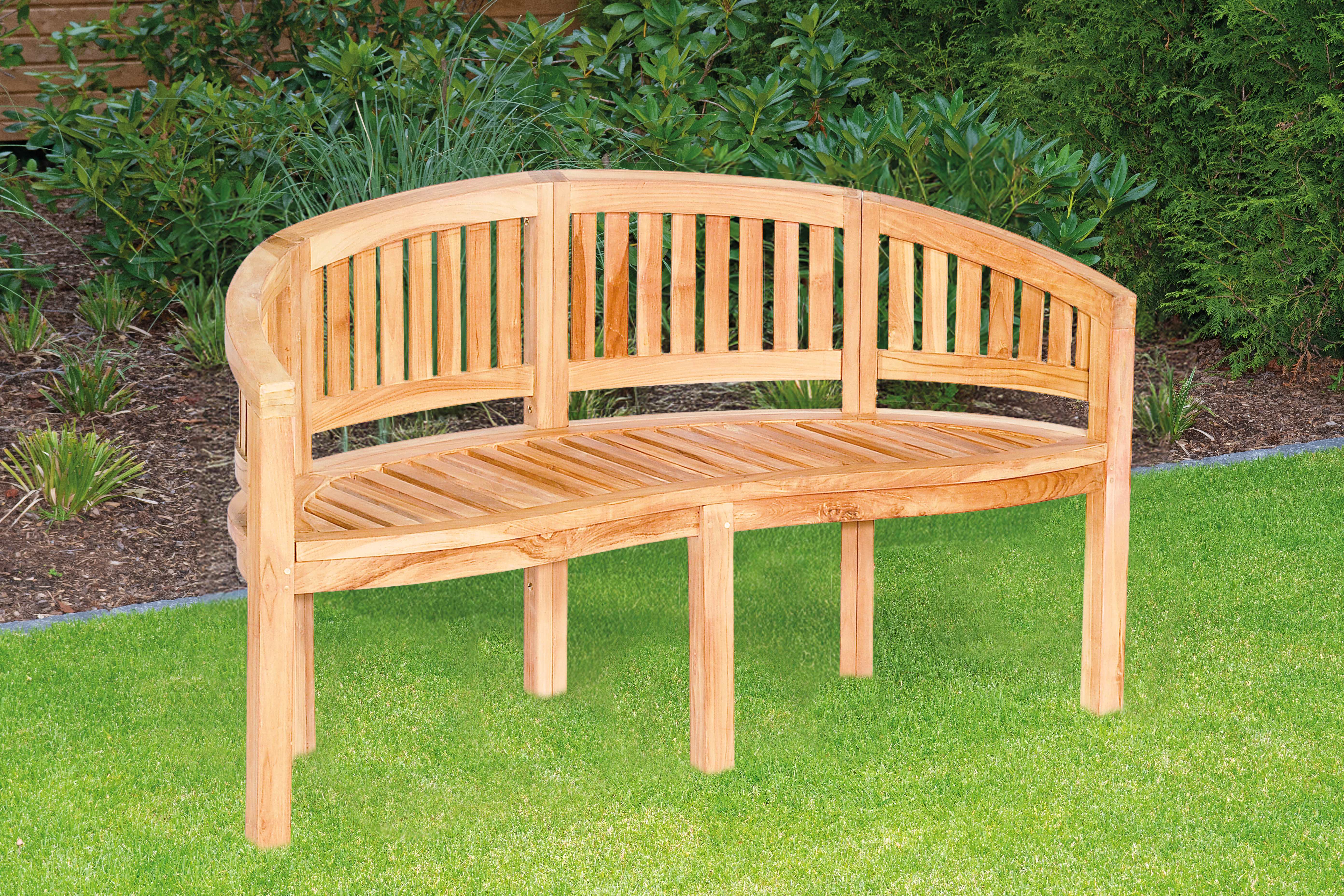 Castle-Garden Nierenbank aus Teakholz 150 cm