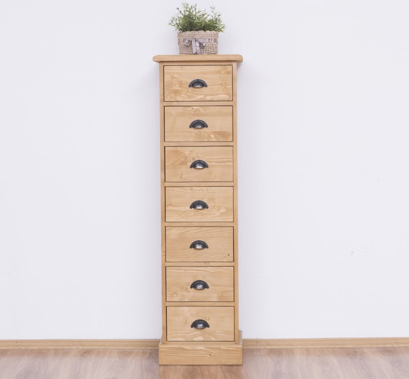 Schmale Schubladensäule im Landhausstil lackiert