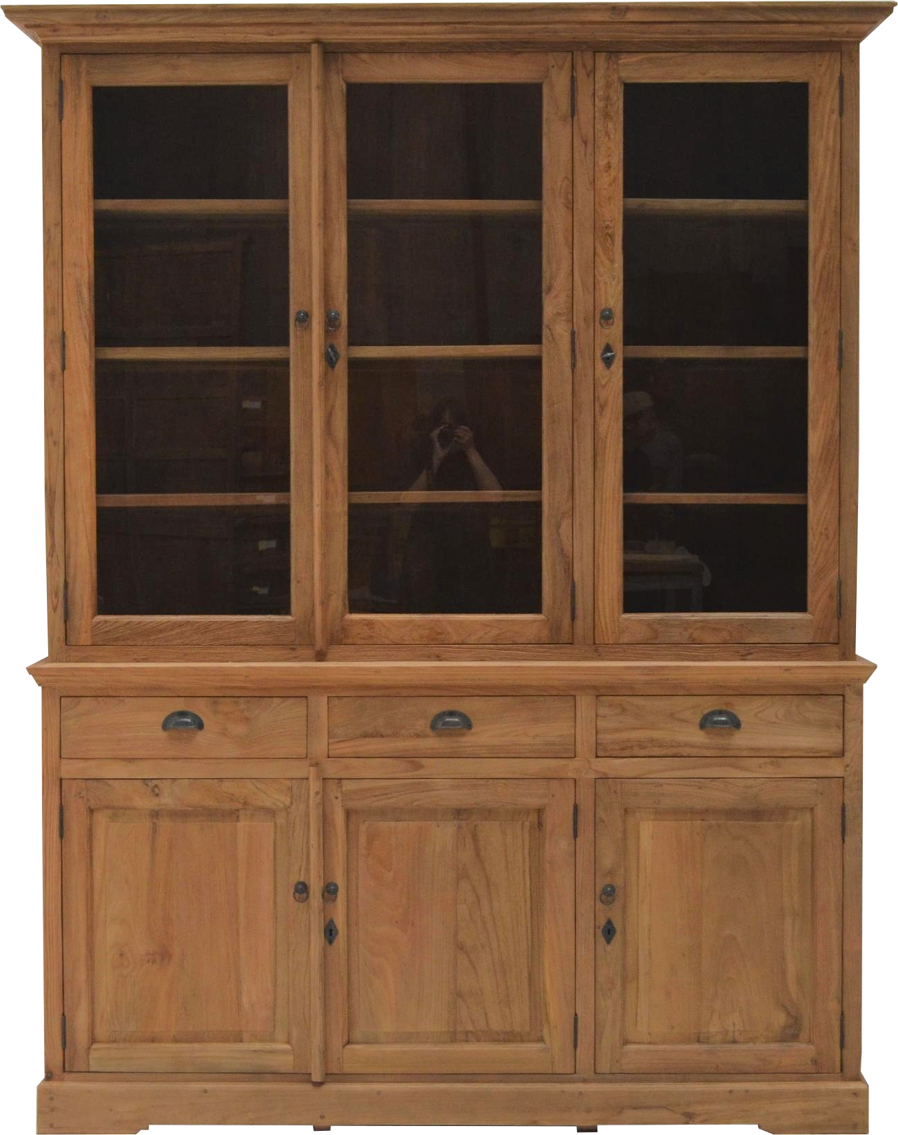 Vitrinen Schrank Brescia Teak 160cm