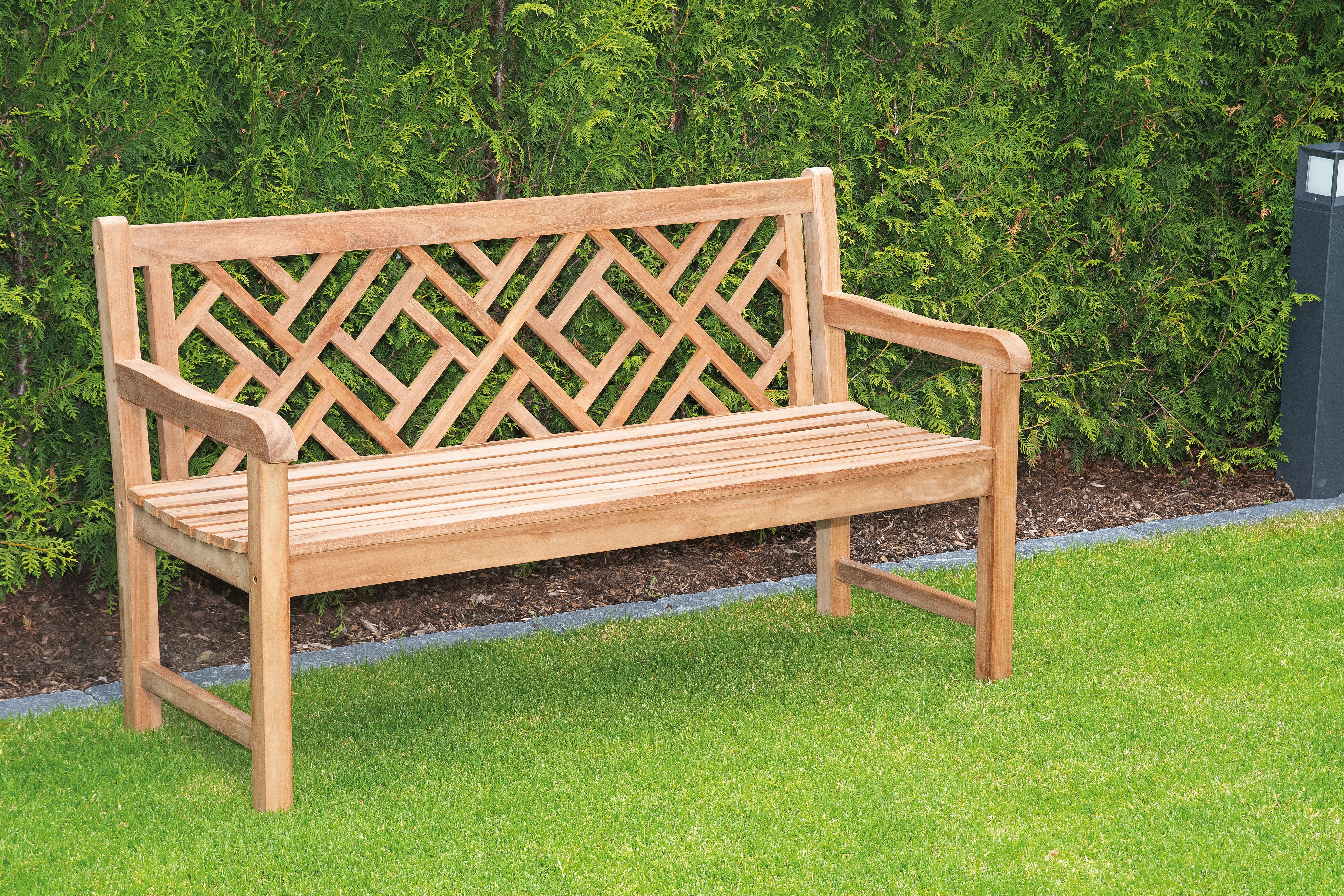 QUADRIGA 3-Sitzer Gartenbank aus Teakholz – 150 cm