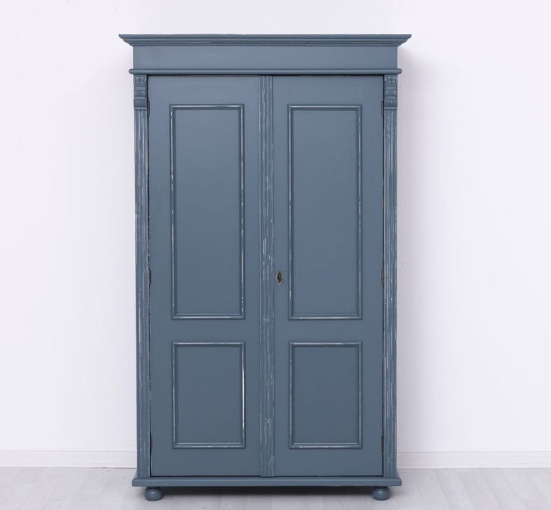 Kleiderschrank Massivholz Kiefer – 110x180x58 cm, mit Kleiderstange & Einlegeboden