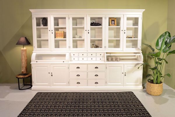 Buffet Schrank Berlin weiß 300 cm - Landhaus Möbel - mehrteilig