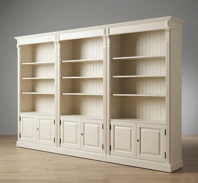 Massives Kiefernholz Bücherregal „Directoire“ – Eleganz & Stauraum