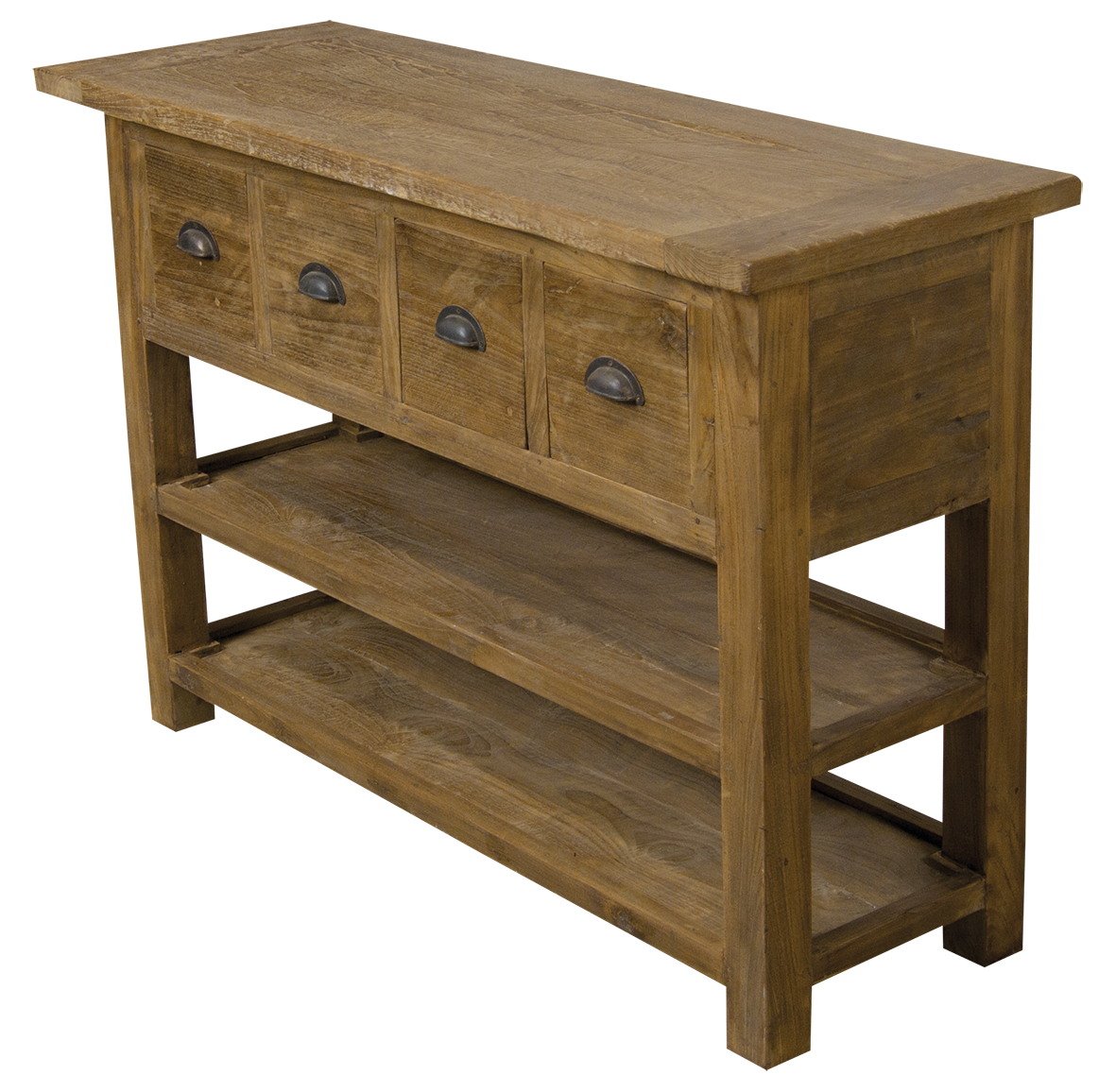 Wandtisch Mexico aus recyceltem Teakholz