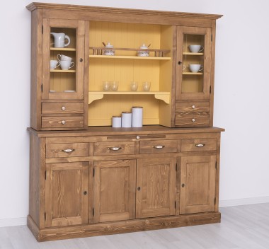 Landhaus Küchenschrank im alten Landhausstil aus Massivholz Küchen Schrank 180 cm
