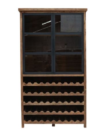 Barschrank Weinregal Teak Schrank Regal